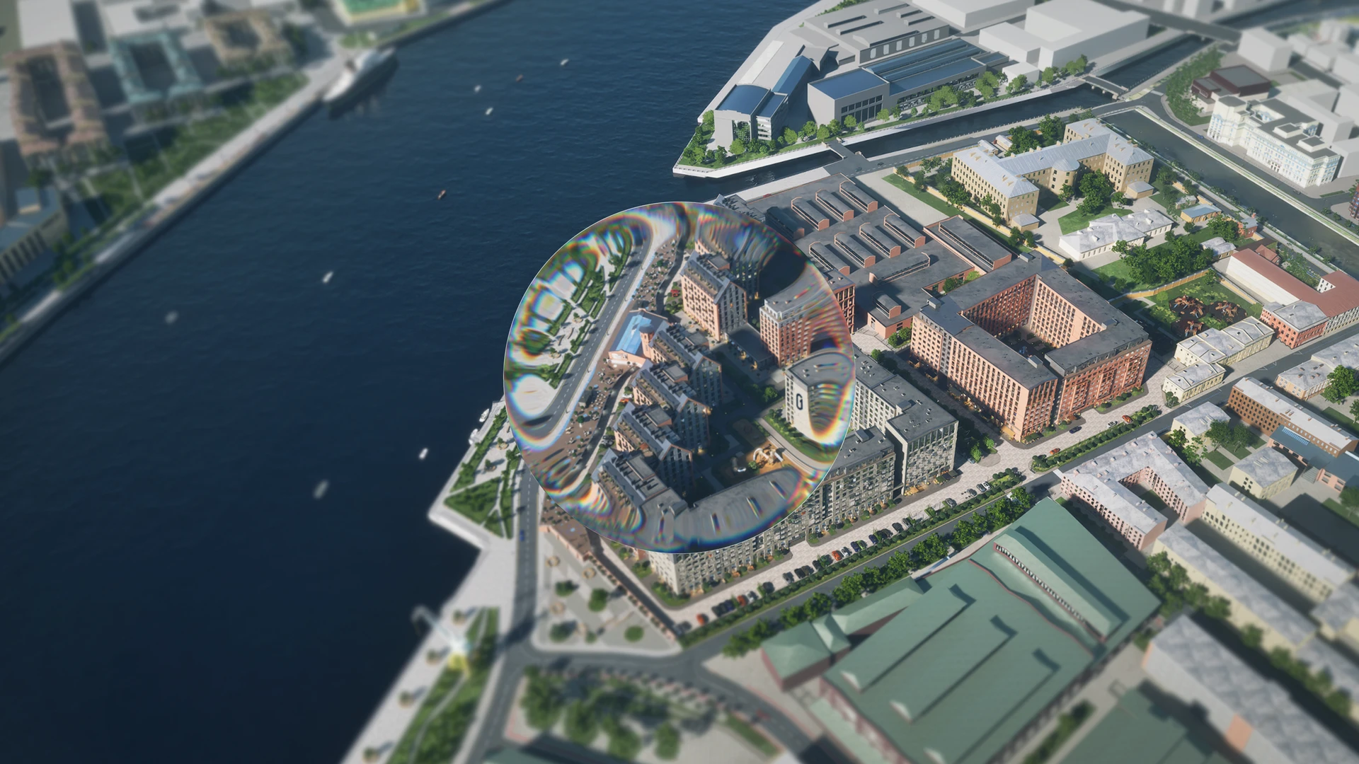 Генплан искаженный стеклом